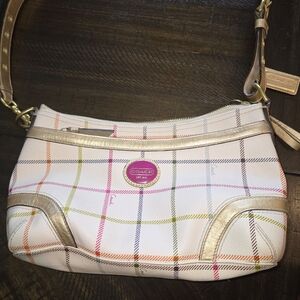 Coach Peyton Tattersol Plaid Medium Size Bag